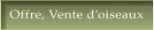 Offre, Vente d�oiseaux