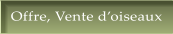 Offre, Vente d�oiseaux